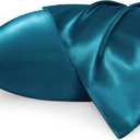 Bedsure King Size Satin Pillowcase Set of 2 - Teal Silky Pillow Cases for Hair and Skin with Envelope Closure, Similar to Silk Pillow Cases, Gifts for Women Men, 20x36 Inches