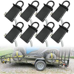 Stake Pocket D Rings for Trailer 1/2" Hitch Pin 4 Holes, 18,000lbs Heavy Duty D Rings for Utility Trailers, Flatbed Trucks