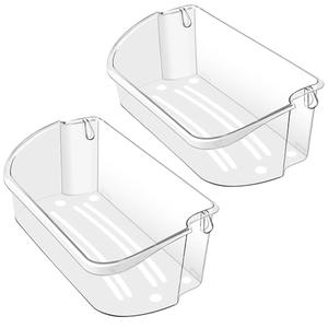 2 PACK Upgraded 240356402 Refrigerator Door Bin Replacement for Frigi.daire Refrigerator Door Shelf Parts LFSS2612TF0 LFSS2612TE0 FFSS2615TE0 Door Shelf Shelves By AMI PARTS (Length 15.38")