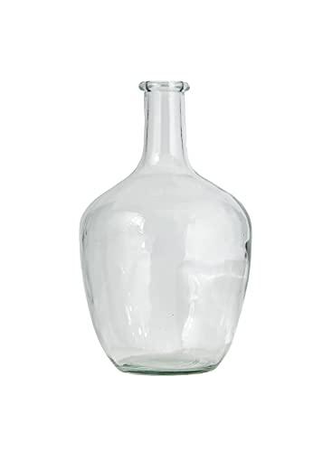 Serene Spaces Living Clear/Brown Tall Vase, Bottle Glass Vase, Elegant Home Decor for Fresh or Dried Flowers, Perfect for Living Rooms, Dining Areas, and Centerpieces (Small - Pack of 2)