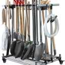 Heavy Duty Garden Tool Organizer Larage Storage Holder Storage Large Long Farming Tools Lawn Tool Metal Rack Shovel and Rake Organizer