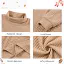 Vieille Toddler Baby Girls Fall Clothes Soft Knit Turtleneck Sweater Dress Long Sleeve Winter Outfits Size 6 Years