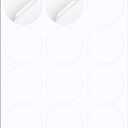 Methdic 2.5" Diameter High Visibility Printable Round Labels Matte White 360 Customizable Blank Stickers