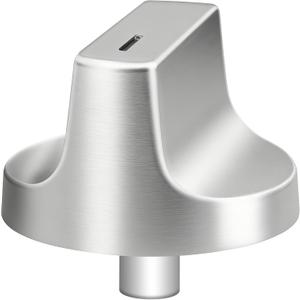 2 x Upgraded Metal W11366438 for Whirlpool Stove Knobs Replacements,Stainless Steel Brushed,Compatible with Gas Cooktop Model:WCG55US0HS00;WCG55US0HS05;WCG55US6HS00;WCG55US6HS05;WCG77US0HS00;WCG77US0HS05