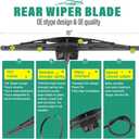 16" 14" 14" 10" Windshield Wiper Blades Replacement for Toyota FJ Cruiser 2007 2008 2009 2010 2011 2012 2013 2014 Premium All Weather Front Rear Wipers Set - OEM Quality (Pack of 4)