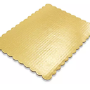 Scalloped Cake Pads - 1⁄4 Sheet, Gold