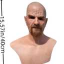 Latex Old Man Mask Halloween Realistic Human Full Head Mask for Halloween Carnival Costume Party (G)