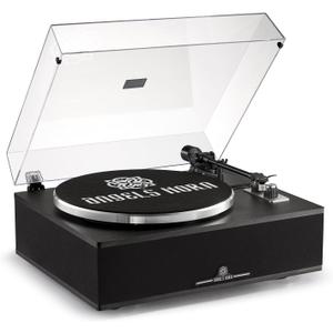 ANGELS HORN Bluetooth Vinyl Record Player - High-Fidelity 2-Speed Turntable with Built-in Speakers - Includes Phono Preamp & Magnetic AT-3600L Cartridge - Black Classic Edition