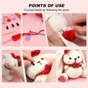 Dapoprren Rabbit Beginners Crochet Kit,Crochet Animal Kit,DIY Knitting Kit Supplies with Yarn, Polyester Fiber,Crochet Hooks,Step-by-Step Instructions Video,Crochet Kit for Beginners
