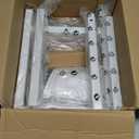 Vanity Stool, Saddle Seat Makeup Stool Chair with Metal Leg, U-Shaped Teddy Velvet Ottoman Foot Rest Stool, Small Square Chairs Under Desk for Vanity, Modern Makeup Bench White