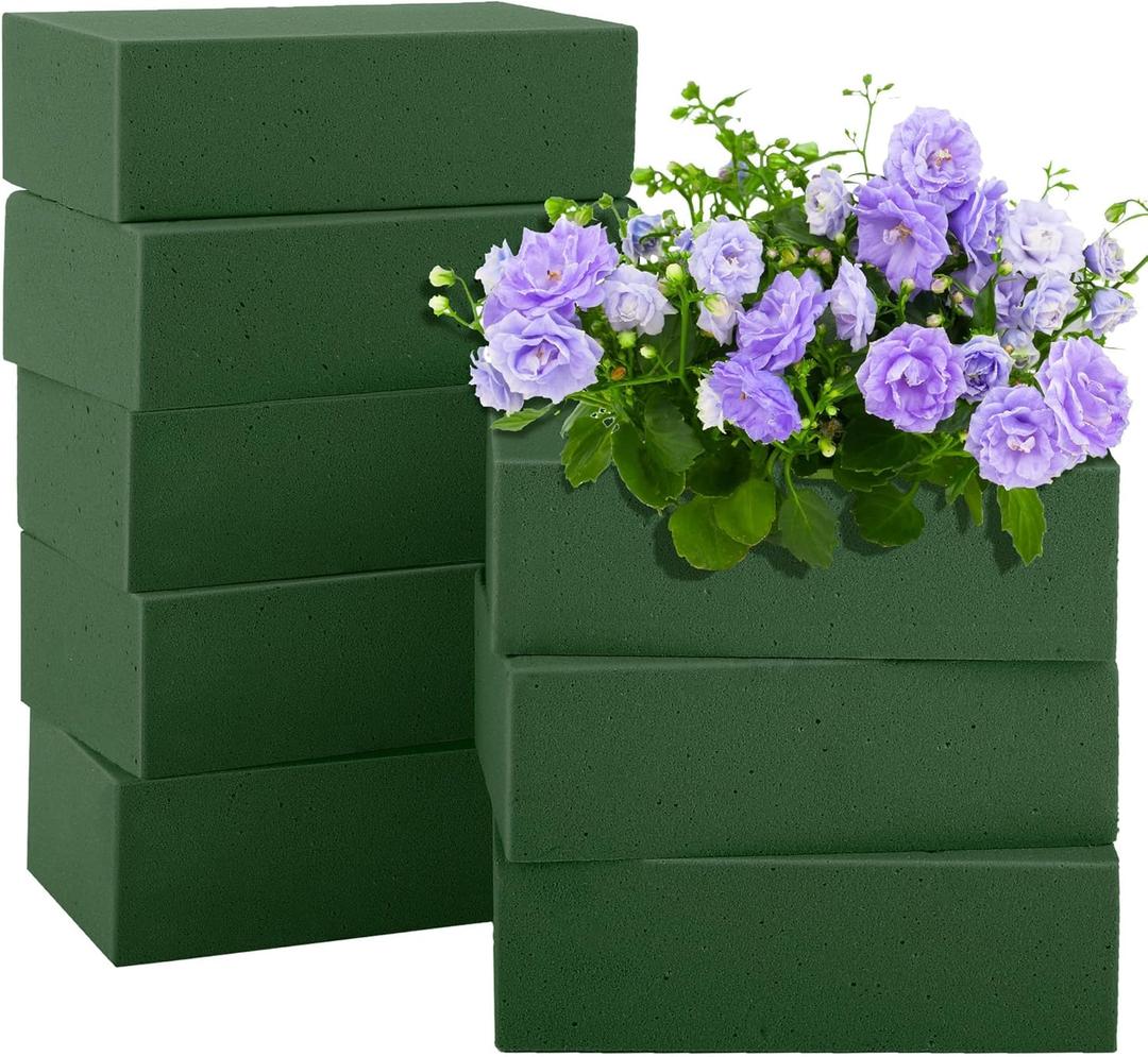 Hahood 8 Packs Floral Foam Blocks Wet & Dry Floral Foam Bricks 5.5x3.1x1.8 Inch Flower Arranging Kit for Fresh and Artificial Flowers Florist Foam Blocks for Wedding Home Decor