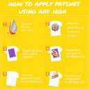 Harsgs 60pcs Random Assorted Styles Embroidered Patches, Bright Vivid Colors, Sew On/Iron On Patch Applique for Clothes, Dress, Hat, Jeans, DIY Accessories