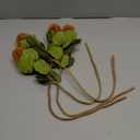 4Pcs Artificial Flowers Bouquets 22.8 Inch Fake Fall Flower Yellow Long Stem Autumn Faux Banksia Flowers Floral Arrangements for Home Bedroom Table Wedding Party Boho Decor (Orange)