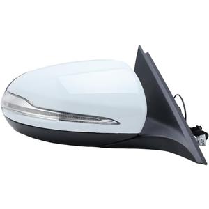 W205 Side Mirror for 2015-2021 Mercedes Benz C Class C180 C260 C300,Mercedes Passenger Side Door Mirror with Electrical Folding/Blind Spot/Heated/LED Turning Signal Light/Memory/Puddle Lights (White)