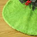 Sattiyrch 36 Inch White Faux Fur Christmas Tree Skirt  Soft Plush Tree Base Cover for 4-5.5 ft Tree, Foldable, Non-Slip Backing, Holiday Decoration for Home, Office or Gift,(Green, 36in)