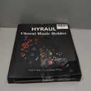 Choral Music Holder, Leather Sheet Music Folder Black, 3 Ring Binder with Handle and Strap for Choir Singer, Stage Performance, Fits Letter Size 8.5 x 11 inch