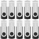 Enfain 16GB USB 3.0 Flash Drive 10 Pack, Black Thumb Drives Bulk, High Speed Data Storage Memory Sticks for PC Laptop Mac, for School Office Photo Music File Transfer