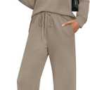 WIHOLL Plus Size Lounge Sets for Women Spring Clothes Summer Outfits 2026 Fall Fashion 2025 Two Piece Airport Travel Outfits Wide Leg Pants Matching Loungewear Sets Women's Winter Sweat Suit 3XL