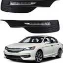 Fog Lights Assembly Replacement for Ac-cord Sedan 2016-2017 4-Door with Wiring Harness & Switch (Left and Right Side)