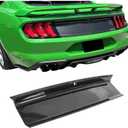 KUAFU Rear Decklid Panel Trim Compatible with 2015-2023 Ford Mustang GT, Trunk Center Boot Cover Decorative Board Trunk Center Lid External Accessories - Carbon Fiber Style