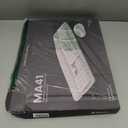 White Wireless Keyboard and Mouse Combo for MacBook & Windows, 30dB Quiet Ergonomic Keyboard Set with Wave Keys & Soft Palm Rest, Silent Typing, Dual-System Switch, Ideal for Home OfficeSablute