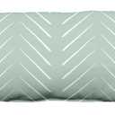 Everything Comfy Chevron Columns 16" x 8" Bolster or Small Decorative Pillow, Sage