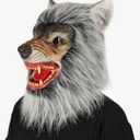 Halloween Wolf Mask Werewolf Masks Adult Large Space Size Natural Latex Material,Suitable for Big Bad Wolfs Costume Adult and Cosplay Costume