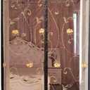 ZYFAB Embroidered Magnetic Screen Door,Mesh Curtain with Elegant Jacquard Lace Fit Door Full Frame Screen Doors for Homes Front Door Auto Close,C,95 * 210cm