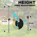 Starlink Mini Ground Pole Mount - Heavy Duty Stainless Steel Ground Stand - Adjustable Height (Up to 4.6ft) - Pipe Adapter Included
