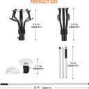 12FT Pole Light Bulb Changer for High Ceilings - Snap-On Pole Connection, Sturdy & Durable, Easy to Assemble - with 8-Finger Cage & Suction Cup - Fits Standard/Medium/Large LED Bulbs