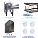 Aitatty Hanging Shower Caddy Bathroom Organizer: Rustproof Shower Shelf Racks Over Shower Head - No Drilling Inside Bath Shower Rack Shelves Over Showerhead for Shampoo with Soap Holder Bronze