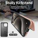 GUERNICA for iPhone 16 Wallet Case with RFID Blocking Card Holder for Women Men, Kickstand Shockproof Phone Case for iPhone 16(6.1"),Rose Gold