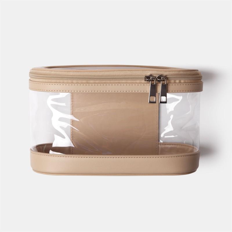 Cosmetic Bag Set Beige, 9.5x7.5