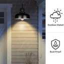 Solar Barn Light for Outside, Dusk to Dawn Outdoor Wall Lights Solar Powered, Farmhouse Exterior Wall Sconce, Industrial Outside Lighting Fixture, Rustic Lantern for Garage, Barn, Shed