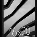 6 x Americanflat 16x20 Picture Frame with Polished Plexiglass - Streamline Collection - Thin Border Picture Frame for Wall Display - Hanging Hardware Included - Black