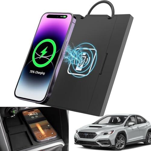 QXZcar for 2022-2026 Subaru WRX 15W Fast Wireless Charger, Car Qi Charging Station Pad Mat fits Subaru WRX Accessories