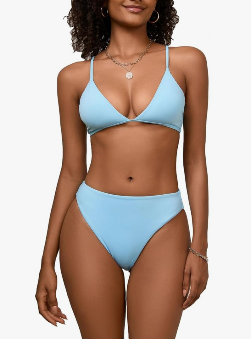 Women's High Waisted Bikini Sets Sexy V Neck Push Up Triangle Swimsuits 2 Piece High Cut Bathing Suits
XL