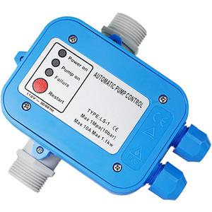 Industrial Blue Gray Water Pressure Booster Pump, Auto Restart & Stop, 110V, Home Water Pressure Booster Pump