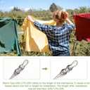 17.4FT/5.3M Stainless Steel Clothes Lines for Hanging Clothes Outside - DEWEL Clothesline Heavy Duty for Wire Curtain Hanging - Windproof Anti-sag Multipurpose Outdoor Clothesline