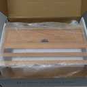 Rebee Vision Modern Farmhouse Mail Organizer with Drawer Organizer - Rustic Key and Mail Holder for Wall with 7 Key Hooks for Apartment Essentials - Aesthetic Home Decor (Light Brown)