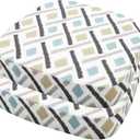 idee-home Outdoor Chair Cushions Set of 2, 19" x 19" x 3" Thick Patio Furniture Outdoor Seat Cushions Waterproof with Ties, Dining Pads (19" x 19" x 3"2 Pack), Ikat Geo)