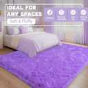 Shag Rugs 8x10 Purple Rug for Living Room Bedroom Decor, Large Fluffy Shaggy Rug for Kids Girls Dorm, Soft Fuzzy Plush Carpet