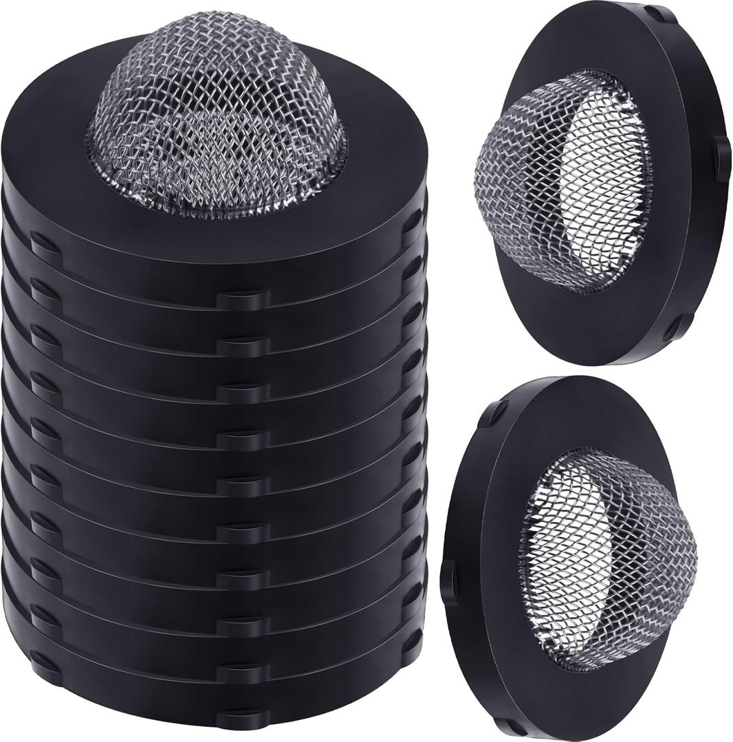 PAGOW 12 Pcs Hose Filter Washers, Stainless Steel Hose Screen Inlet Hose Coupling with Strainer, Fittings for 3/4" Garden Hose Connector & 5/8" Washing Machine