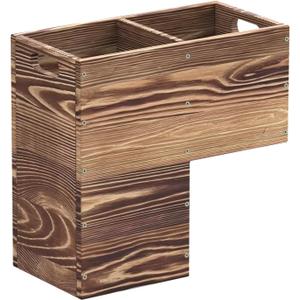 Wooden Stair Basket Organizer with Handles for Indoor Stairs(235mm Wide)