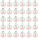 30 PCS Iridescent Ornaments Balls, 2.36 Inch Clear Christmas Rainbow Ball, Plastic Halloween Hanging Bubble Ornaments Balls for Christmas Tree, Halloween Home Decor