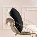 2 x FY FIBER HOUSE Pack of 2 Velvet Throw Pillow Covers Decorative Pillowcase Soft Solid Cushion Cover, 16 x 16 Inch, Black