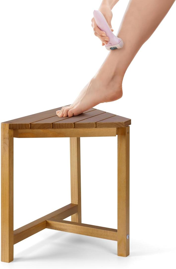Shower Foot Rest 12 inch, Small Shower Stool for Shaving Legs, Corner Bathroom Bench, Bath Seat Spa Foot Rest Suitable for Small Shower Spaces