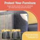 6 Pack XL Anti Cat Scratch Furniture Protector - Couch Protector from Cat Claws w/Twist Pins - Heavy Duty, Strong, Clear, Easy-to-Apply Scratching Deterrent and Shield for Sofa