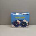 Snow Tube,48 Inch Big Heavy-Duty Inflatable Snow Sled with Premium Canvas Cover for Kids Adults,Thickened Hard Bottom Sleds for Snow with Detachable Tow Strap,Winter Outdoor Fun Snow Toys Gifts (Colorful)