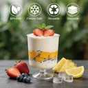 120 Pack Parfait Cups with Spoons(5 oz),Mini Plastic Dessert Cups, Appetizer Cups Shooter Cups for Party Yogurt Parfait Jello Fruit
